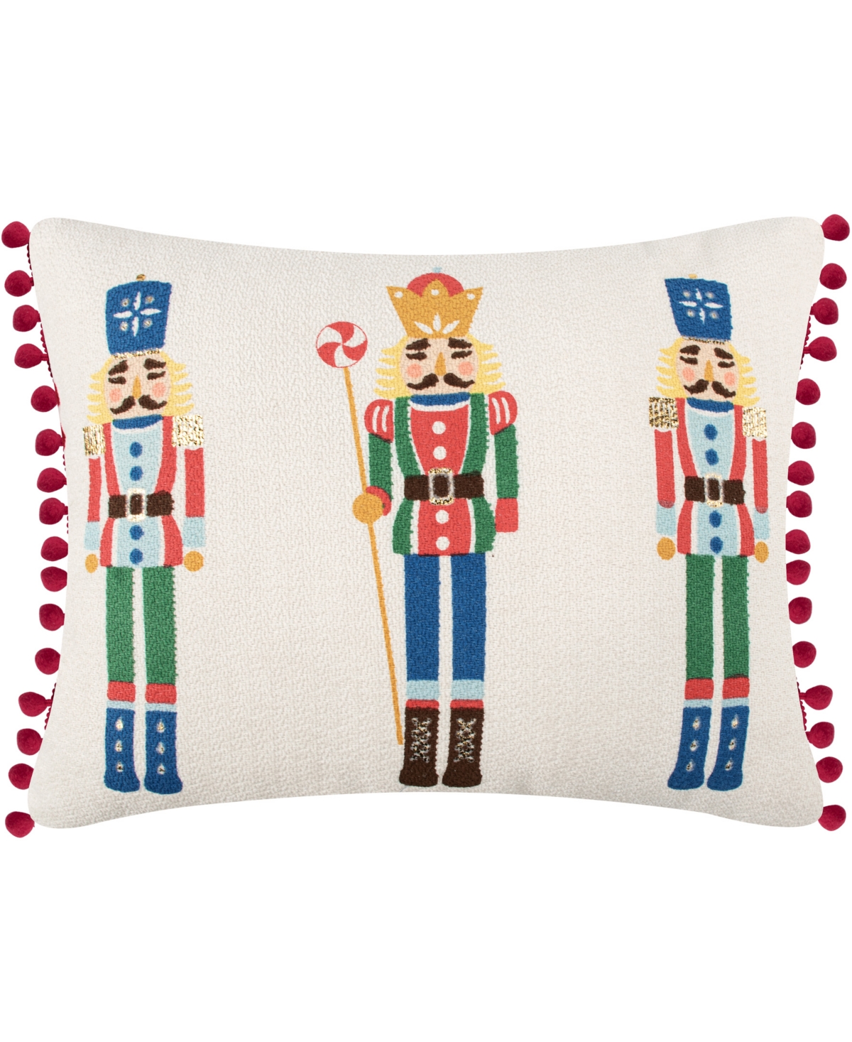 Levtex Nutcracker Printed Decorative Pillow, 14" X 18" In Multi Color