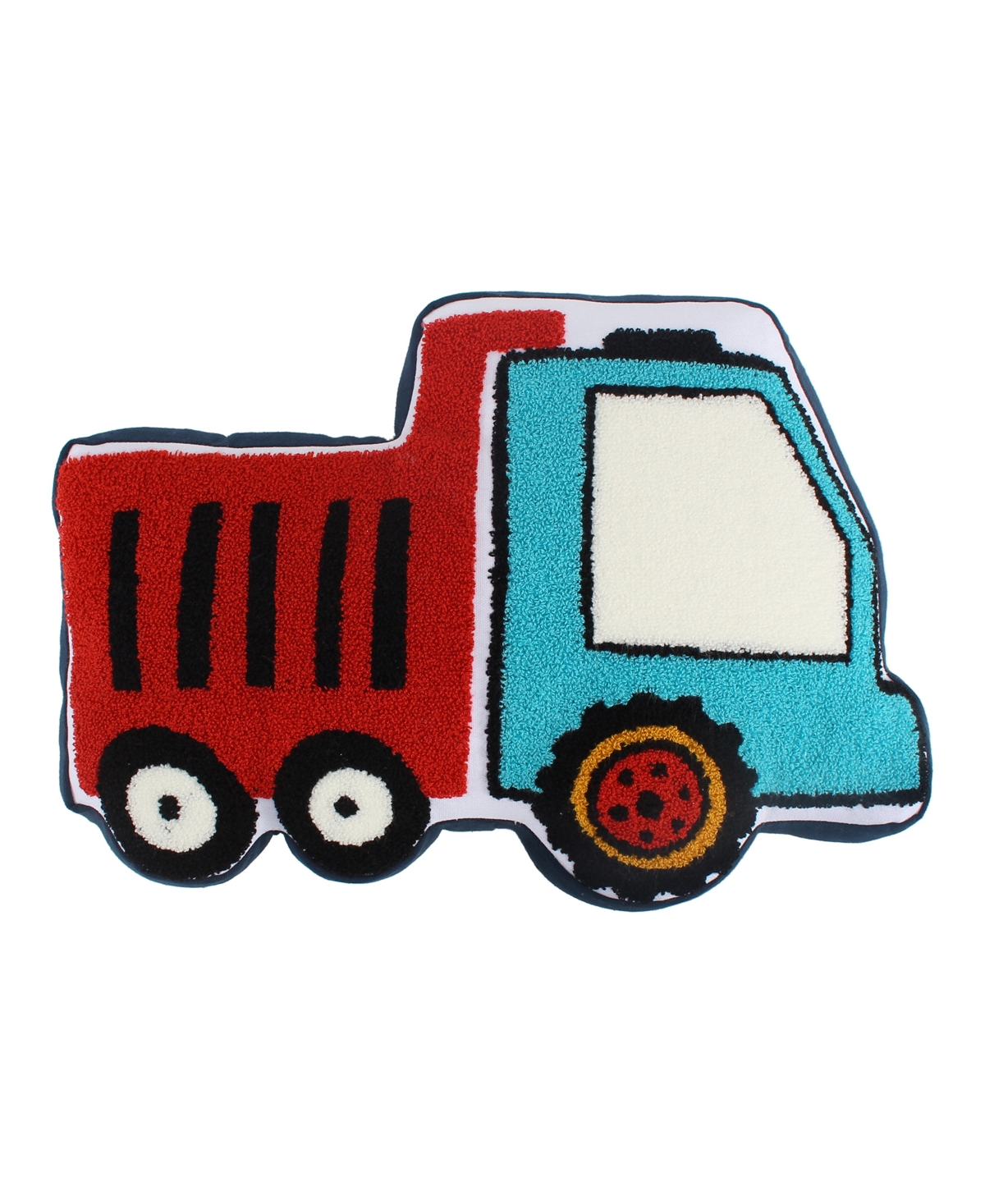 Levtex Mod Trucks 3d Dump Truck Shaped Kids Decorative Pillow, 18" X 18" In Multi Color