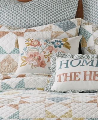 Lottie Embroidered Decorative Pillow, 14" x 18"