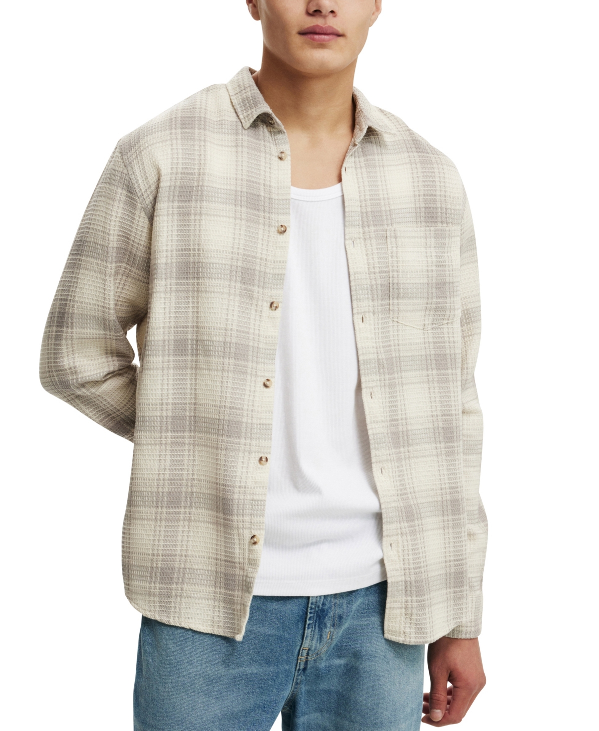 COTTON ON MEN'S BOSTON LONG SLEEVE SHIRT 