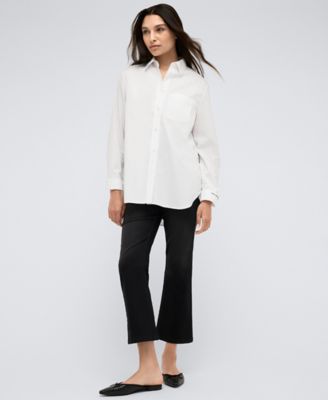 Kenneth Cole - Women's Oversized Button-Front Boyfriend Shirt