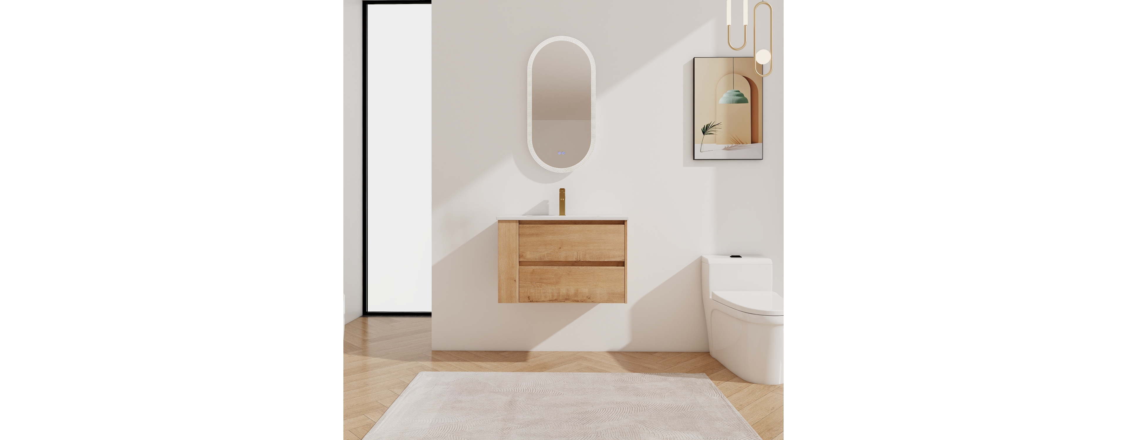 Streamdale 30" Vanity with Ceramic Sink, Soft-Close Drawers