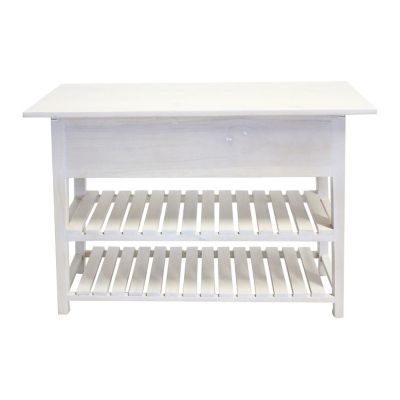 14x40x30" Mahogany Wood Console Table