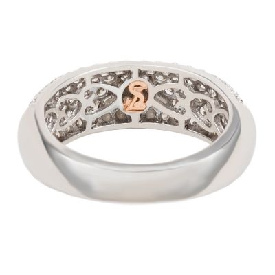 Sterling Silver Cubic Zirconia Thick Pave Band