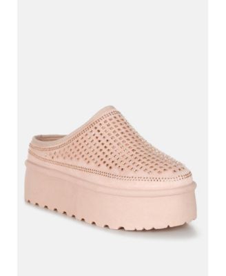 Kickles Rhinestones Embellished Platform Classic Slip-On