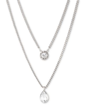 Double Row Pendant Necklace, 16" long + 3" Extender