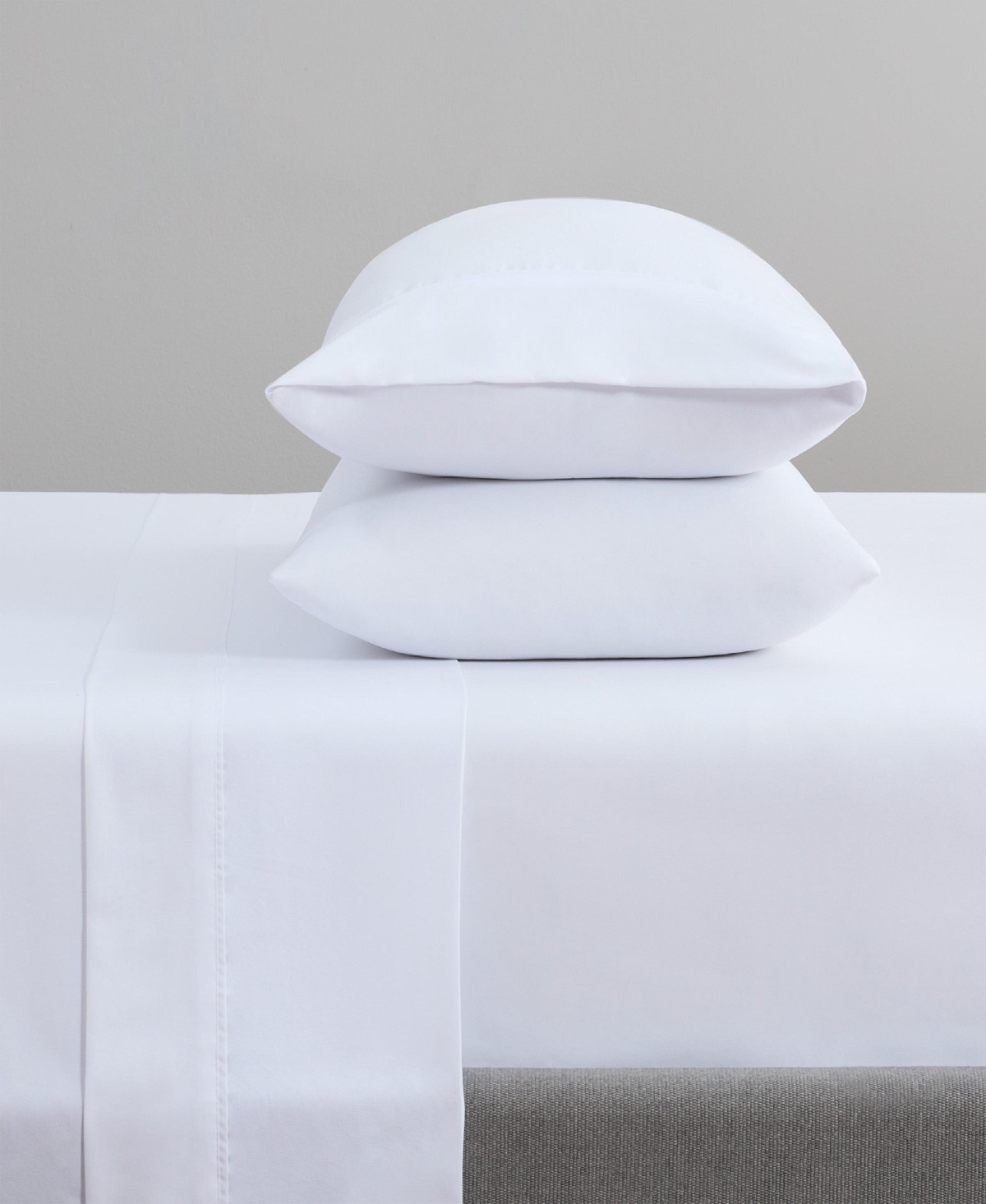 Arkwright Home Lulworth Pillowcases (12 Pack), Size, Cotton Polyester Blend, 180 Thread Count - White