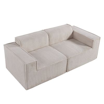 Streamdale 78" Corduroy Fabric Sectional Sofa