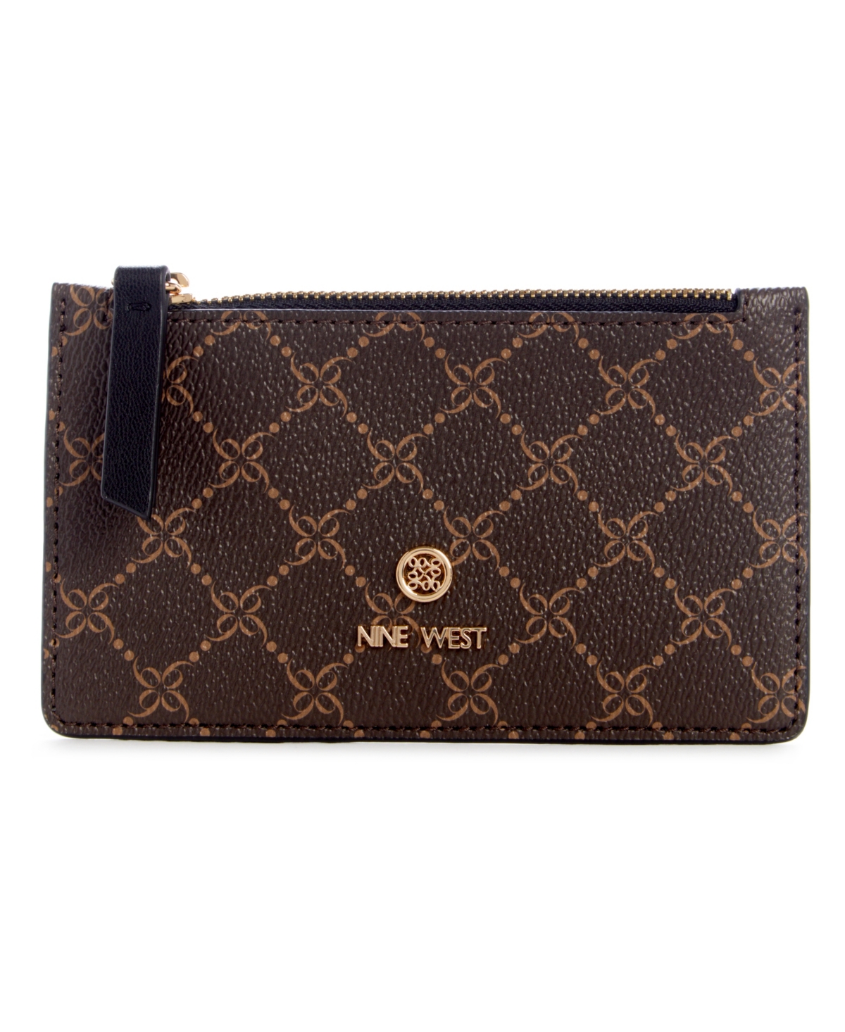 Nine West Linnette Coin Card Case In Brown Black