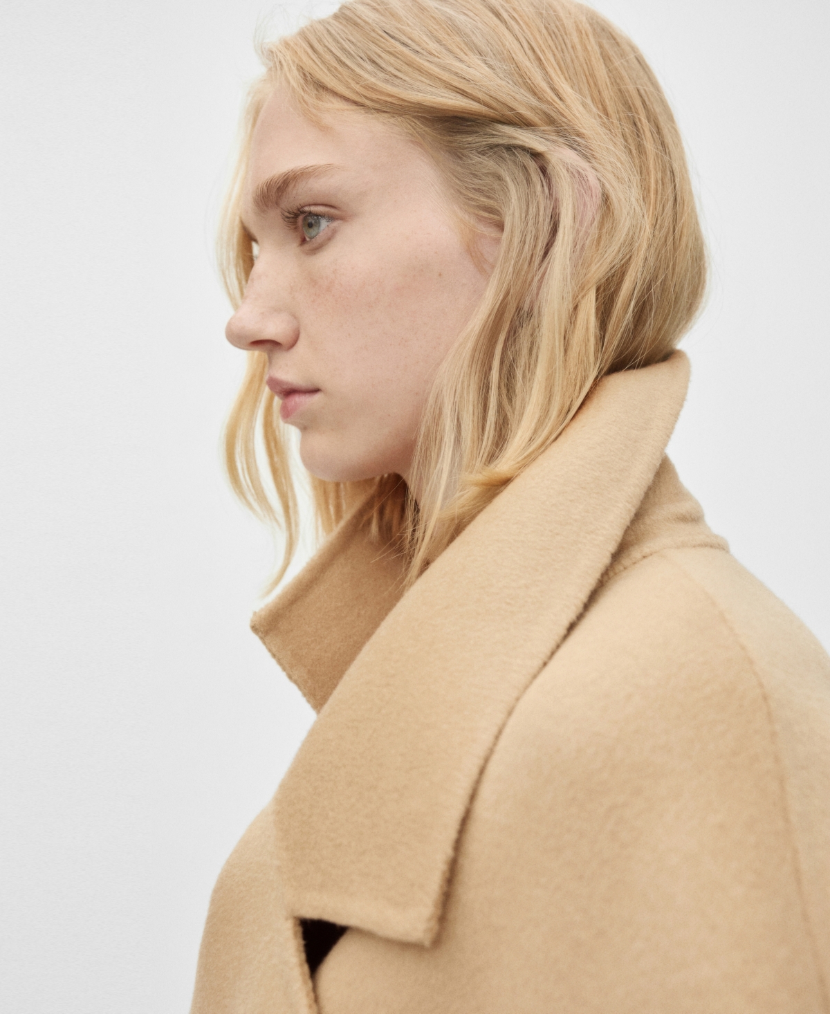 Mango Women's Woolen Coat With Belt