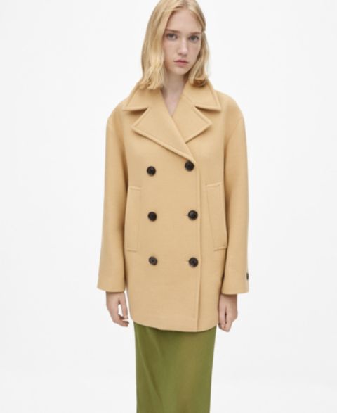 Женские куртки MANGO Women's Double Breasted Virgin Wool Coat
