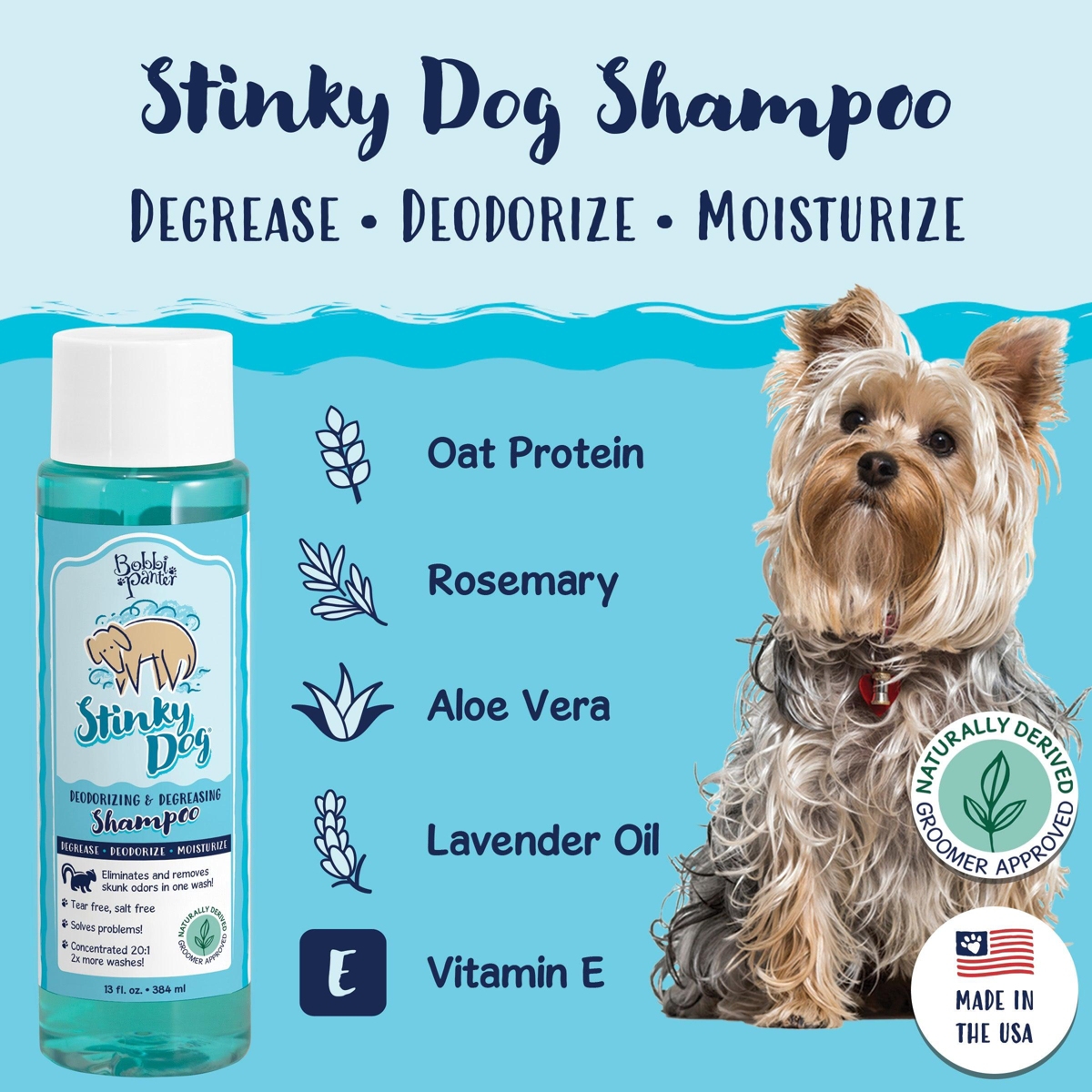 Bobbi Panter Signature Line Stinky Dog Deodorizing & Degreasing Shampoo, 10-oz bottle