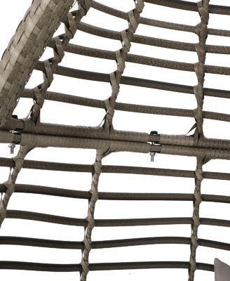 Elegant Teardrop Rattan Hanging Chair With Plush Cushions