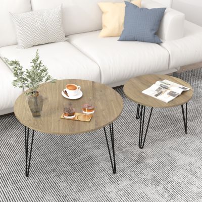 Streamdale 27.56" Round Nesting Coffee Table Set