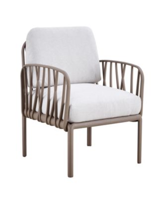 Streamdale Plastic Patio Sofa Armchair with Cushion for Outdoor/Indoor