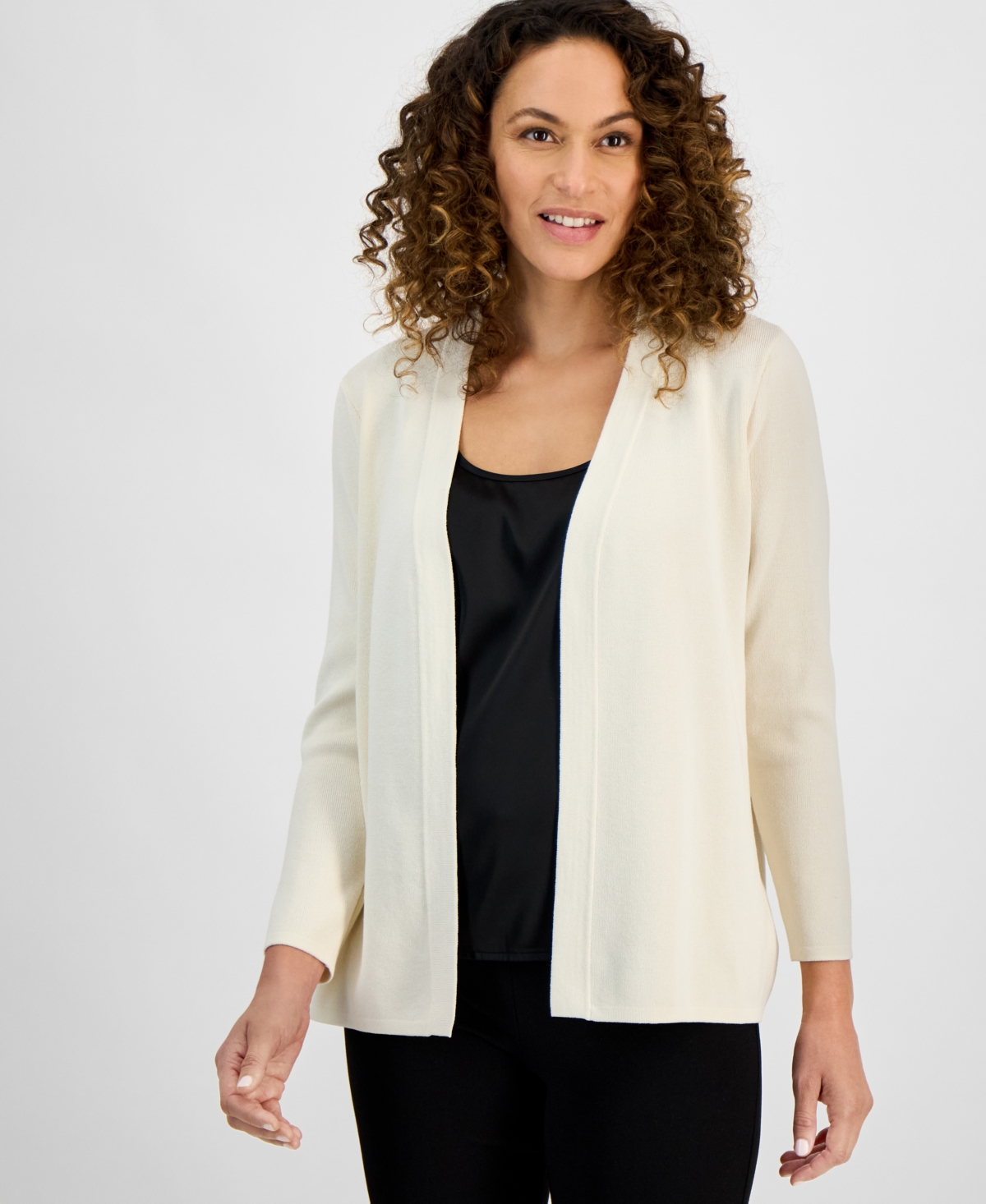 Petite Newport Kissing Front Cardigan - Anne White