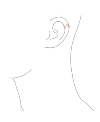 Statement Ear Cuff Cartilage Earrings Non Pierced Bold Gold Plated Design