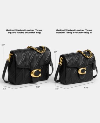 COACH Quilted Washed Leather Times Square Mini Tabby