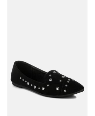 Olesia Stud Emebllished Ballet Flats Women