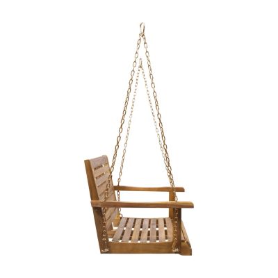 Streamdale Tasmania Acacia Wood Porch Swing Durable, Spacious, And Serene