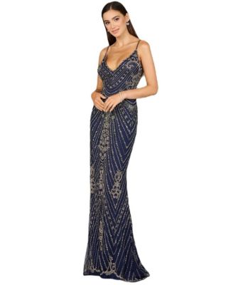 Women's Spaghetti Strap Beaded Dress