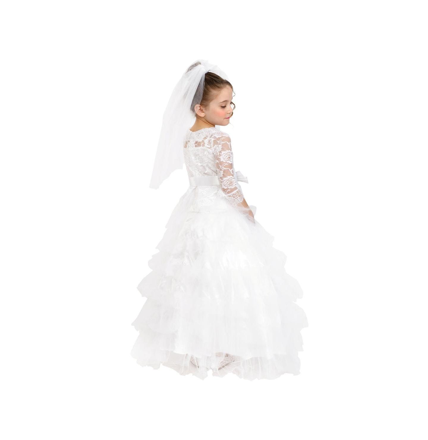 Платье Dress Up America Bridal with Wedding Veil Costume для девочек-малышей, цвет: Белый — фото 3