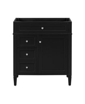 30" Bathroom Vanity without Top Sink, Modern Bathroom Storage Cabinet with 2 Drawers and a Tip-out Drawer (NOT INCLUDE BASIN)