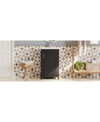 Modern Bathroom Vanity with Ceramic Basin (20x15.5x33.3")