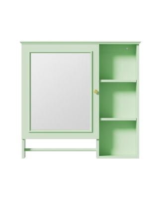 30-inch bathroom vanity with sink, modern elegant bathroom storage cabinet with 3 drawers and adjustable shelves, freestanding vanity set with mirror cabinet, single sink bathroom vanity