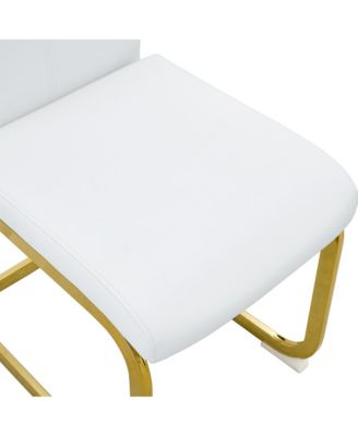 Table and chair set, Modern minimalist rectangular dining table, 0.4 inch thick, with a black imitation marble pattern glass desktop and black MDF legs. Comfortable PU seats, perfect for dinner, meet