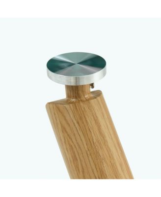 Simplie Fun Large Modern Minimalist Rectangular Glass Dining Table for 6-8 with 0.39" Tempered Glass Tabletop and Wood Color Metal Legs, for Kitchen Dining Living Meeting Room Banquet hall