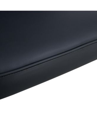 Table and chair set.A morden table with White imitation marble patterned stone burning tabletop with golden metal legs.Paired with 4 chairs with PU leather backrest and black metal legs.