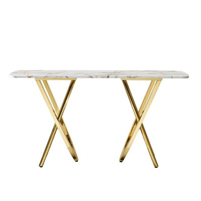 Marble Console Table with Thin Top