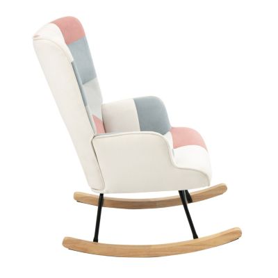 Mid-Century Modern Rocking Chair with Ottoman