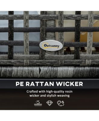 Patio Wicker Pool Float Caddy with Wheels