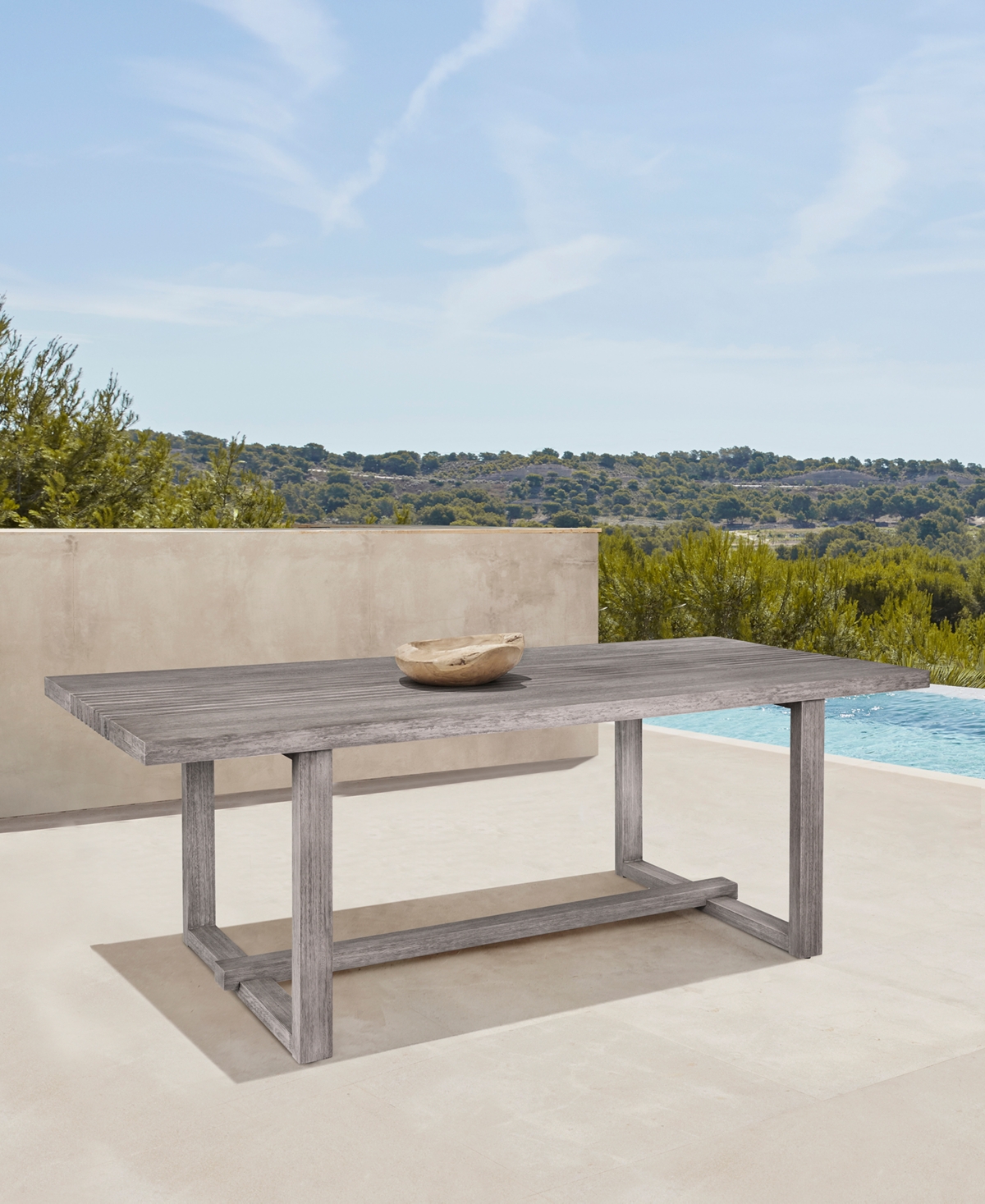 Macy's Vivid Outdoor Dining Table In Gray