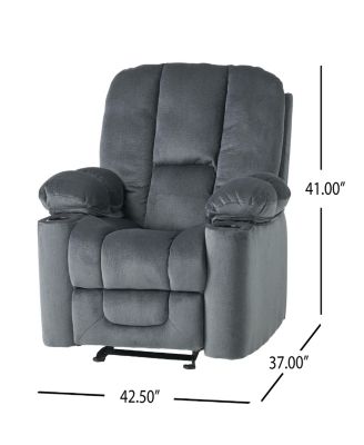 Silvery Luxury Manual Recliner with Dual Cup Holders
