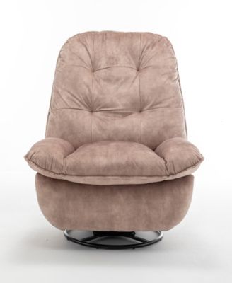 Cozy Recliner with Reading Light & Velvet Upholstery