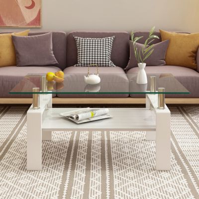 Modern Glass Rectangle Coffee Table