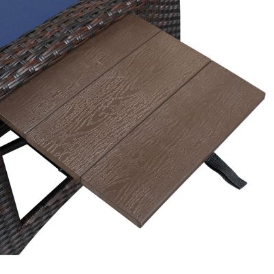 Streamdale Navy Outdoor Adjustable Recliner Chair with Cushions