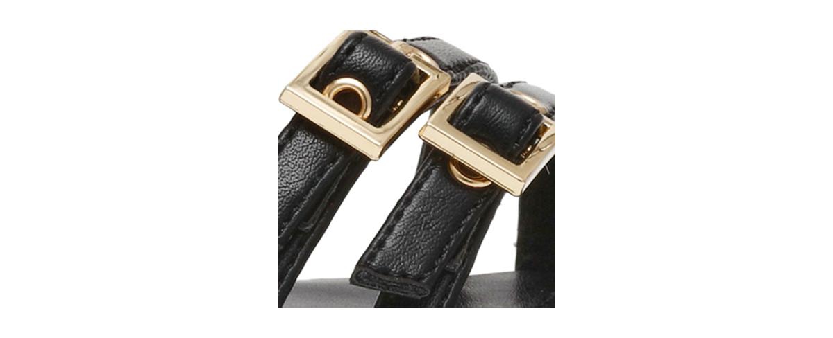 Anne Klein Women's Mackenzie Strappy Buckle Block Heel Dress Sandals In Black