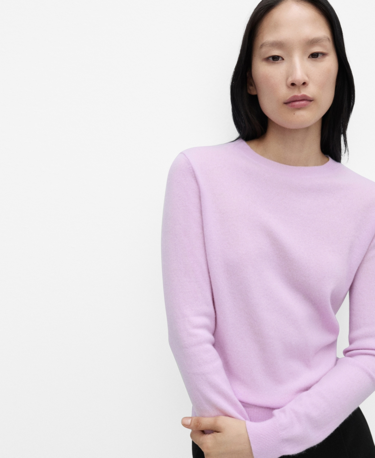 Mango Women's Cashmere Sweater -Pastel Purple