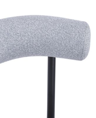 Modern Toothpick Dining Chairs with Curved Backs (Set of 2)