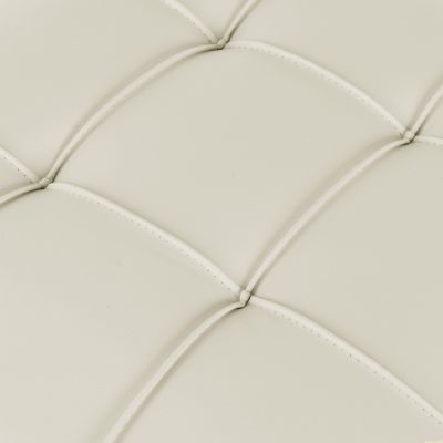  Anti-Scratch Leather Storage Ottoman with Golden Legs (Beige)