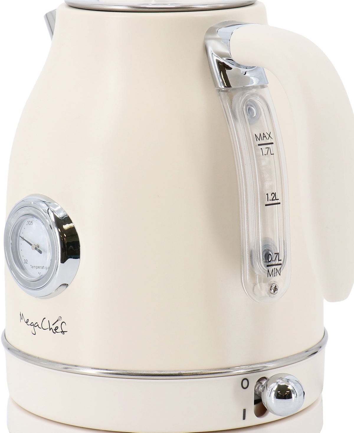 Megachef 1.7 Liter Electric Tea Kettle And 2 Slice Toaster In Cream