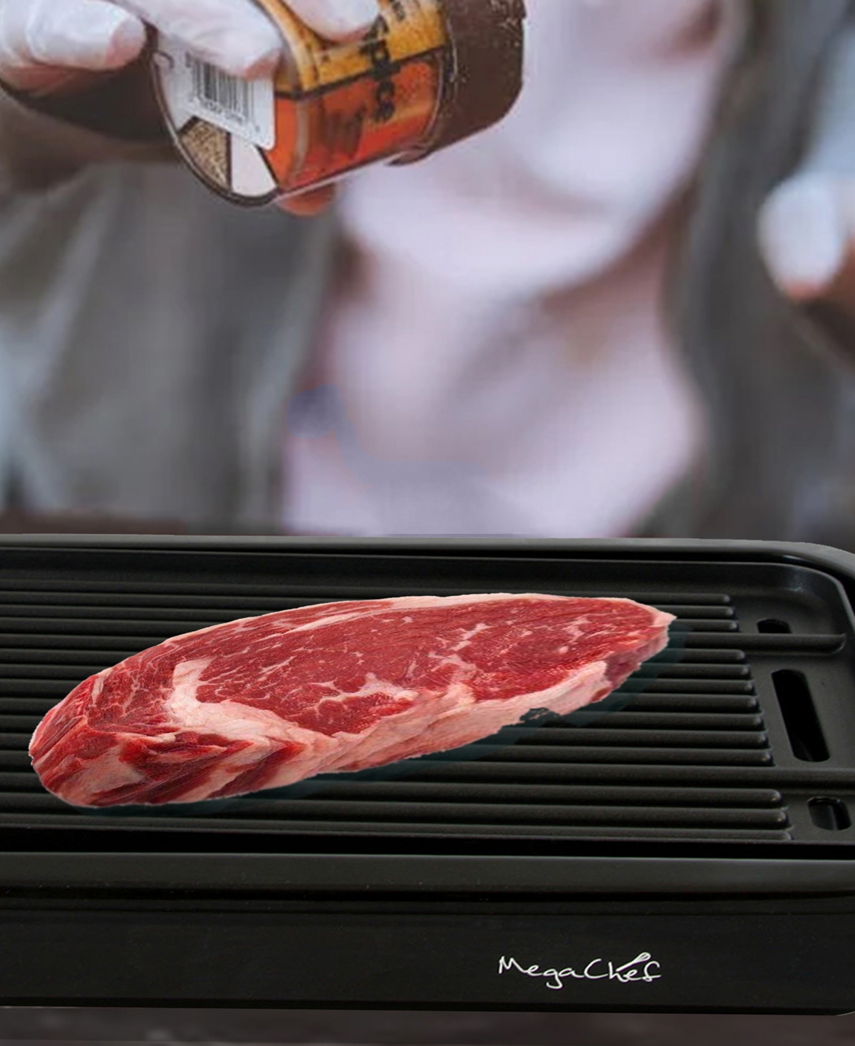 Megachef Watts Reversible Indoor Griddle And Grill In Black