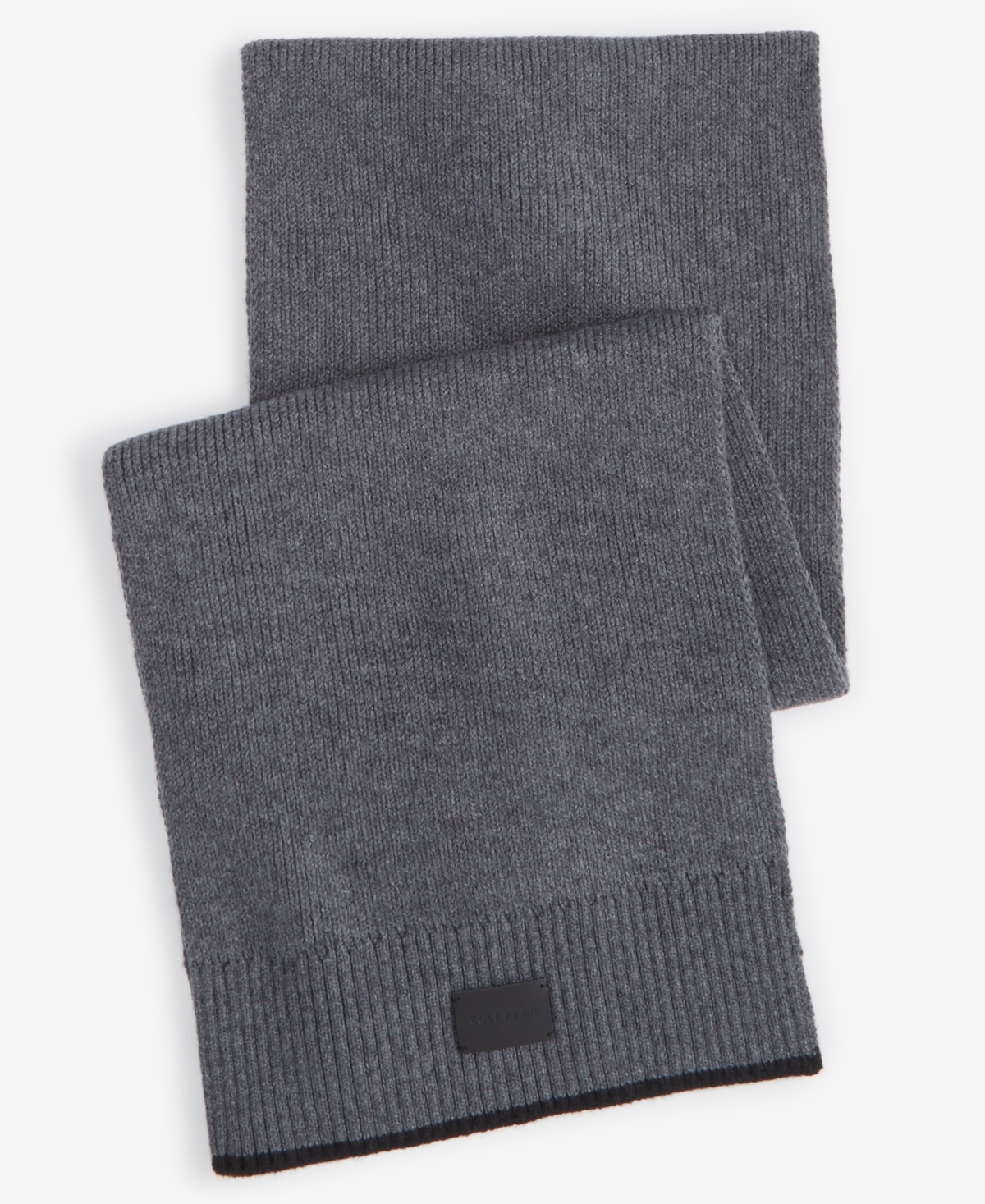 Cole Haan Men's Heritage Ribbed-knit Tipped Scarf In Guaranteed