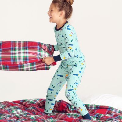 Kids Long Sleeve Top and Bottom Snug Fit Pajama Set