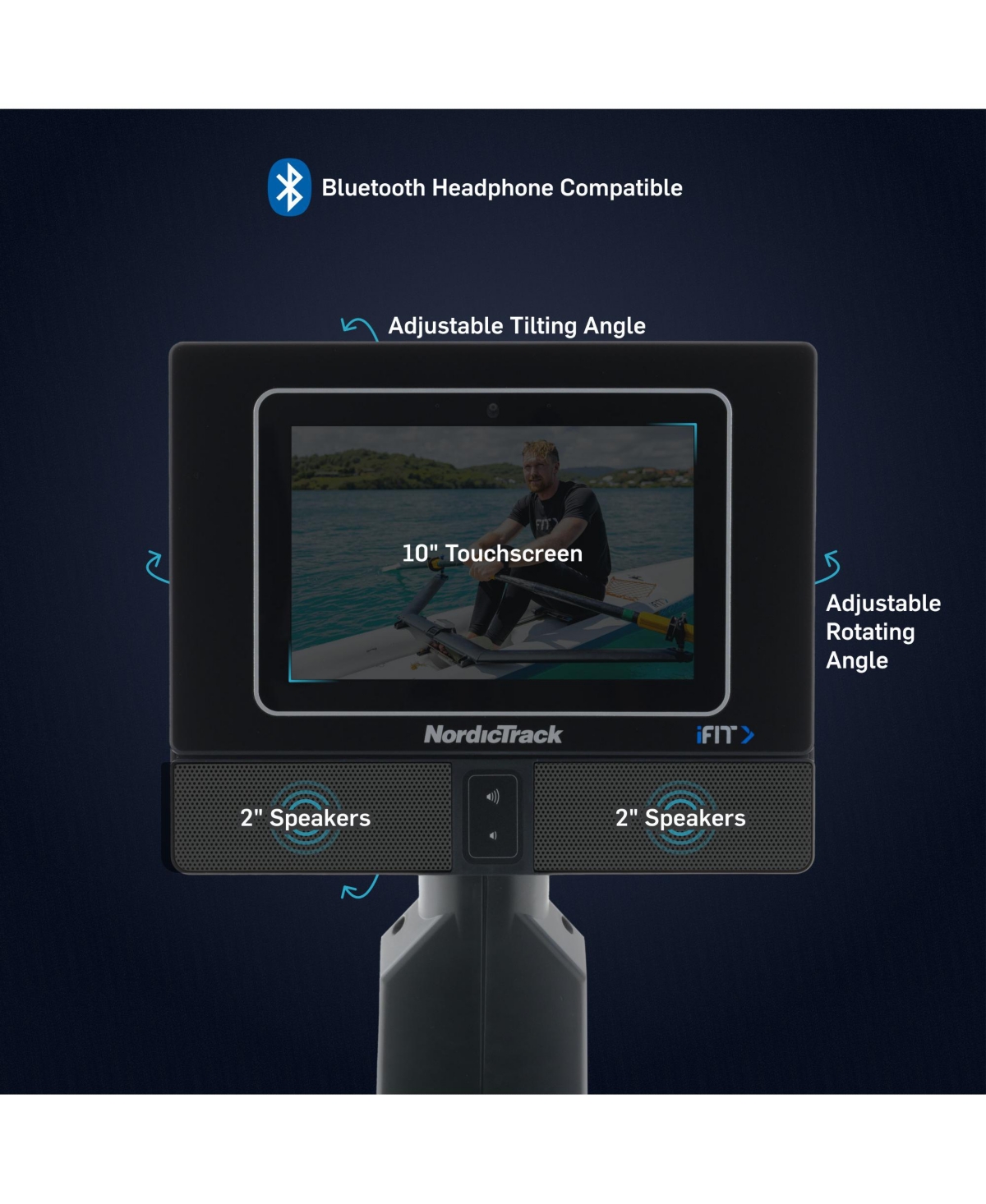 NordicTrack RW700 iFIT-enabled Rower with inch Pivoting Touchscreen