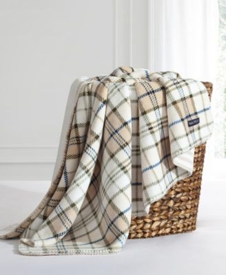 CLOSEOUT! Brushed Flannel Throw, 70" X 50"